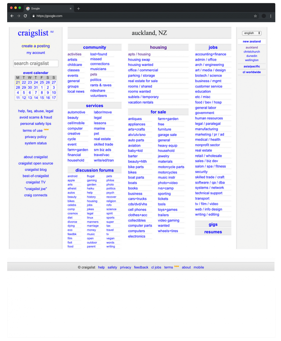 Craigslist redesign picture